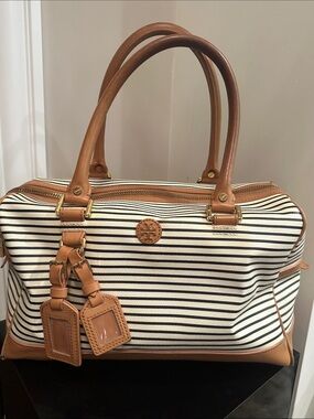 TORY BURCH NAUTICAL LEATHER SATCHEL